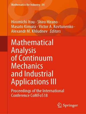 cover image of Mathematical Analysis of Continuum Mechanics and Industrial Applications III